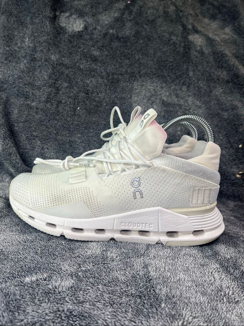 On Cloudnova Pearl White Running Shoes Womens Size 6 US 37 EU Sneakers